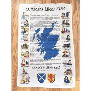 Scotland Tea Towel: "Damn Few and They're A'Deid" Kitchen Decor